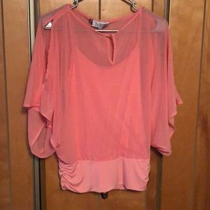 Color is a peach color